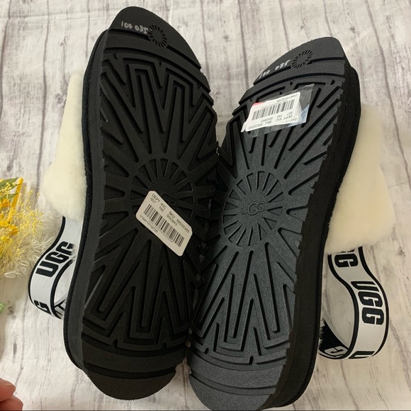 Women's UGG Disco Slide White Sheepskin - Picture 12 of 14